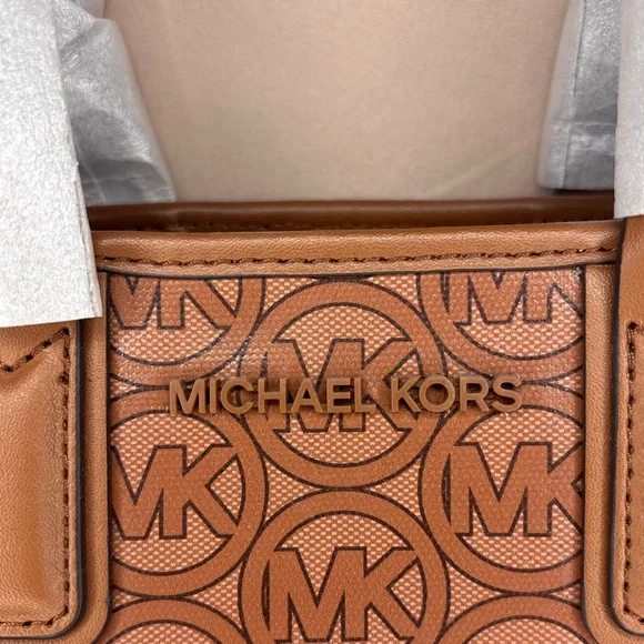 Michael Kors Tan and Brown Jodie Tote - Picture 5 of 12